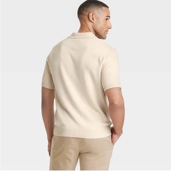 NWT Men's Goodfellow & Co Short Sleeve Johnny Collar Polo Shirt- XL - Picture 2 of 9